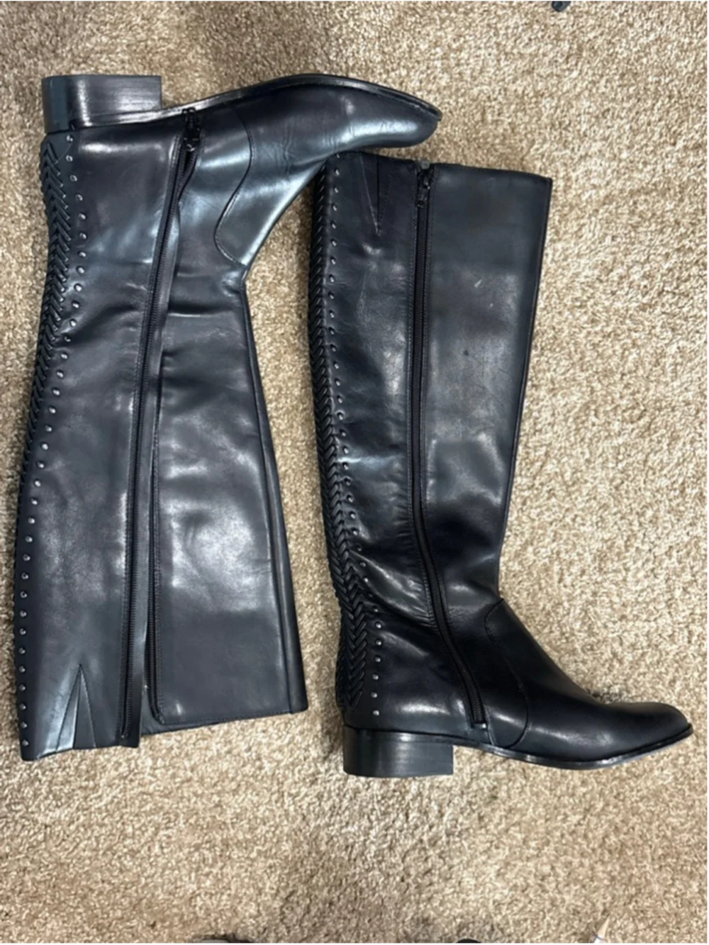 Women's Antonio Melani Black Over the Knee Boots Size 8